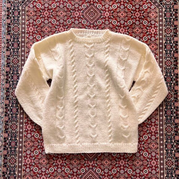 American Vintage Women's White and Cream Jumper - Picture 1 of 3